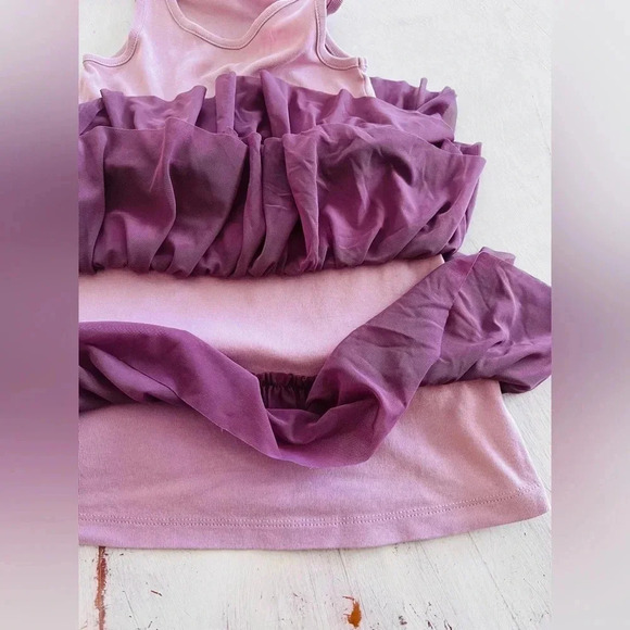 Hanna Anderson Girls Swish Sparkle Dress With Tulle Tiers Size 4 100CM $46 - Picture 4 of 7